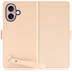 WORK29IP-PK-IP16 [iPhone 16 用 本革スマホケース/スタンド機能＆ストラップホール付き ピーチピンク]