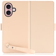 WORK29IP-PK-IP16 [iPhone 16 用 本革スマホケース/スタンド機能＆ストラップホール付き ピーチピンク]
