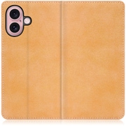 WORK34IP-BN-IP16 [iPhone 16 用 PUレザースマホケース/スタンド機能＆カードポケット付き オータムブラウン]