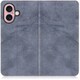 WORK34IP-BU-IP16 [iPhone 16 用 PUレザースマホケース/スタンド機能＆カードポケット付き ウィンターブルー]