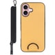 WORK37IP-YL-IP16 [iPhone 16 用 首掛けスマホケース/ネックストラップ付き イエローベージュ]