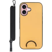 WORK37IP-YL-IP16 [iPhone 16 用 首掛けスマホケース/ネックストラップ付き イエローベージュ]