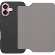 WORK39IP-GY-IP16 [iPhone 16 用 PUレザースマホケース/ストラップホール＆カードポケット付き グレー]