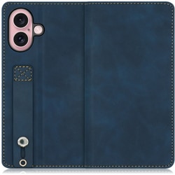 WORK42IP-BU-IP16 [iPhone 16 用 ベルト付きスマホケース/スタンド機能＆カードポケット付き クラシックブルー]