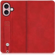 WORK42IP-RD-IP16 [iPhone 16 用 ベルト付きスマホケース/スタンド機能＆カードポケット付き ロイヤルレッド]