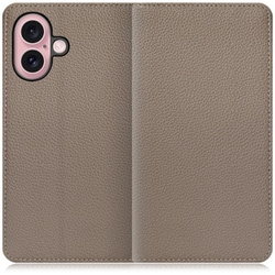 WORK47IP-GB-IP16 [iPhone 16 用 本革スマホケース/スタンド機能＆カードポケット付き グレージュ]