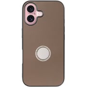 WORK48IP-BN-IP16 [iPhone 16 用 本革スマホケース/スタンド機能＆ストラップホール付き ラテブラウン]