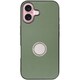 WORK48IP-GN-IP16 [iPhone 16 用 本革スマホケース/スタンド機能＆ストラップホール付き ホーリーグリーン]