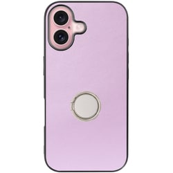 WORK48IP-PL-IP16 [iPhone 16 用 本革スマホケース/スタンド機能＆ストラップホール付き ラベンダーパープル]