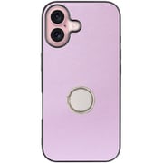 WORK48IP-PL-IP16 [iPhone 16 用 本革スマホケース/スタンド機能＆ストラップホール付き ラベンダーパープル]