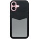 WORK49IP-BKGY-IP16 [iPhone 16 用 PUレザースマホケース/ストラップホール＆カードポケット付き ブラックグレー]