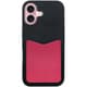 WORK49IP-BKPK-IP16 [iPhone 16 用 PUレザースマホケース/ストラップホール＆カードポケット付き ブラックピンク]