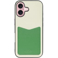 WORK49IP-CMGN-IP16 [iPhone 16 用 PUレザースマホケース/ストラップホール＆カードポケット付き クリームグリーン]