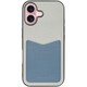 WORK49IP-GYBU-IP16 [iPhone 16 用 PUレザースマホケース/ストラップホール＆カードポケット付き グレーブルー]