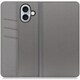 WORK13IP-NEWGY-IP16PS [iPhone 16 Plus 用 PUレザースマホケース/スタンド機能＆カードポケット付き グレー]