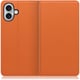 WORK16IP-OG-IP16PS [iPhone 16 Plus 用 本革スマホケース/スタンド機能＆カードポケット付き オレンジ]