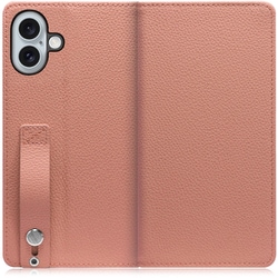 WORK23IP-FM-IP16PS [iPhone 16 Plus 用 ベルト付きの本革スマホケース/スタンド機能＆カードポケット付き フラミンゴ]