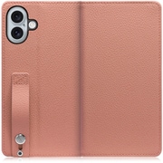 WORK23IP-FM-IP16PS [iPhone 16 Plus 用 ベルト付きの本革スマホケース/スタンド機能＆カードポケット付き フラミンゴ]