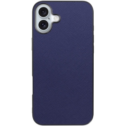 WORK24IP-NY-IP16PS [iPhone 16 Plus 用 PUレザースマホケース/ストラップホール付き ネイビー]