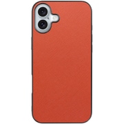WORK24IP-OG-IP16PS [iPhone 16 Plus 用 PUレザースマホケース/ストラップホール付き オレンジ]