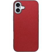 WORK24IP-RD-IP16PS [iPhone 16 Plus 用 PUレザースマホケース/ストラップホール付き レッド]