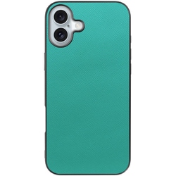 WORK24IP-TQ-IP16PS [iPhone 16 Plus 用 レザースマホケース/ストラップホール付き ターコイズ]