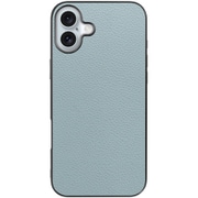 WORK25IP-BU-IP16PS [iPhone 16 Plus 用 本革スマホケース/ストラップホール付き スカイブルー]