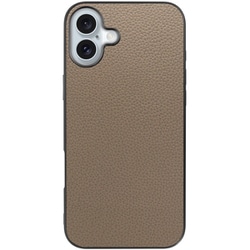 WORK25IP-GB-IP16PS [iPhone 16 Plus 用 本革スマホケース/ストラップホール付き グレージュ]