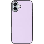 WORK25IP-PL-IP16PS [iPhone 16 Plus 用 本革スマホケース/ストラップホール付き ラベンダー]
