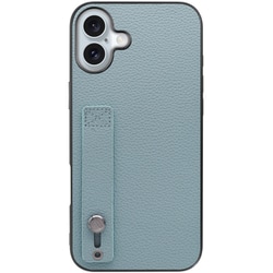 WORK26IP-BU-IP16PS [iPhone 16 Plus 用 本革スマホケース/ホールドベルト付き スカイブルー]