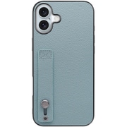 WORK26IP-BU-IP16PS [iPhone 16 Plus 用 本革スマホケース/ホールドベルト付き スカイブルー]