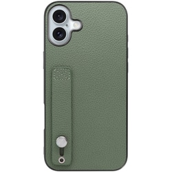WORK26IP-DG-IP16PS [iPhone 16 Plus 用 本革スマホケース/ホールドベルト付き ダルグリーン]