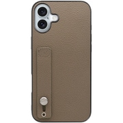 WORK26IP-GB-IP16PS [iPhone 16 Plus 用 本革スマホケース/ホールドベルト付き グレージュ]