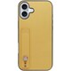 WORK26IP-YL-IP16PS [iPhone 16 Plus 用 本革スマホケース/ホールドベルト付き ジャスミンイエロー]
