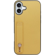 WORK26IP-YL-IP16PS [iPhone 16 Plus 用 本革スマホケース/ホールドベルト付き ジャスミンイエロー]