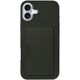 WORK28IP-EG-IP16PS [iPhone 16 Plus 用 PUレザースマホケース/カードポケット＆ストラップホール付き エバーグリーン]