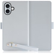 WORK29IP-BU-IP16PS [iPhone 16 Plus 用 本革スマホケース/スタンド機能＆ストラップホール付き シャーベットブルー]
