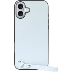 WORK33IP-BU-IP16PS [iPhone 16 Plus 用 本革スマホケース/ストラップ＆ストラップホール付き シャーベットブルー]