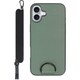 WORK37IP-GN-IP16PS [iPhone 16 Plus 用 首掛けスマホケース/ネックストラップ付き ホーリーグリーン]