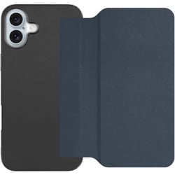 WORK38IP-NY-IP16PS [iPhone 16 Plus 用 PUレザースマホケース/ストラップホール＆カードポケット付き ダークネイビー]