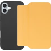 WORK38IP-OG-IP16PS [iPhone 16 Plus 用 PUレザースマホケース/ストラップホール＆カードポケット付き メープルオレンジ]