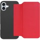 WORK38IP-RD-IP16PS [iPhone 16 Plus 用 PUレザースマホケース/ストラップホール＆カードポケット付き スカーレット]