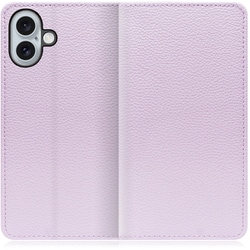 WORK47IP-PL-IP16PS [iPhone 16 Plus 用 本革スマホケース/スタンド機能＆カードポケット付き ラベンダー]