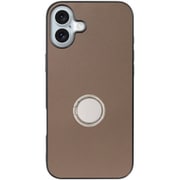 WORK48IP-BN-IP16PS [iPhone 16 Plus 用 本革スマホケース/スタンド機能＆ストラップホール付き ラテブラウン]