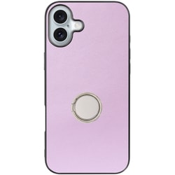 WORK48IP-PL-IP16PS [iPhone 16 Plus 用 本革スマホケース/スタンド機能＆ストラップホール付き ラベンダーパープル]
