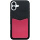 WORK49IP-BKPK-IP16PS [iPhone 16 Plus 用 PUレザースマホケース/ストラップホール＆カードポケット付き ブラックピンク]