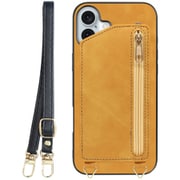 WORK54IP-YL-IP16PS [iPhone 16 Plus 用 背面型スマホショルダーケース/ロングストラップ＆カードポケット付き ゴールデンイエロー]