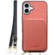 WORK24MPIP-CSM-IP16PS [iPhone 16 Plus 用 小銭入れ付きスマホケース/PUレザー/ストラップ付き コスモス]