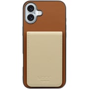 WORK56SCIP-CMBG-IP16PS [iPhone 16 Plus 用 折り畳み式カードポケット/本革/4枚収納 キャメルベージュ]