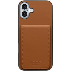 WORK56SCIP-CM-IP16PS [iPhone 16 Plus 用 折り畳み式カードポケット/本革/4枚収納 キャメル]